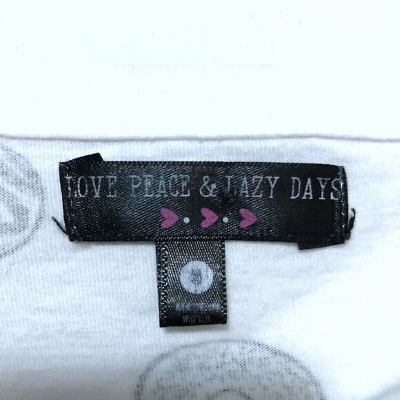 Love Peace & Lazy Days Donut Cropped T-Shirt - Picture 3 of 4